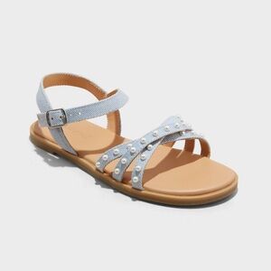 Kids' Cassie Ankle Strap Pearl Sandals - Cat & Jack™